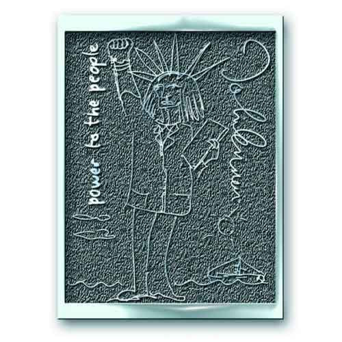 John Lennon Power To The People HiChrome Pin Badge