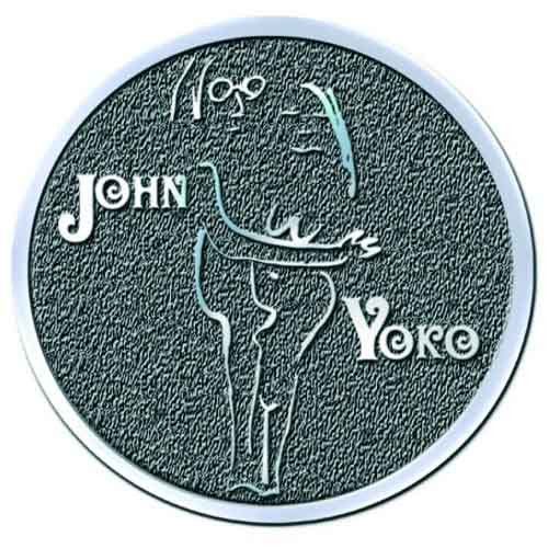 John Lennon John & Yoko Embrace HiChrome Pin Badge
