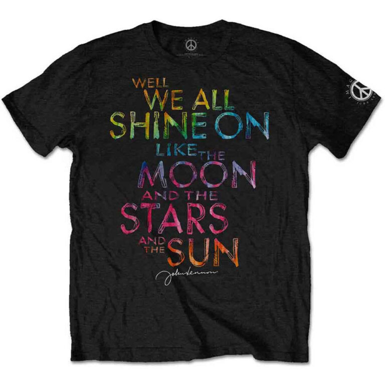 John Lennon Shine On Black T-Shirt