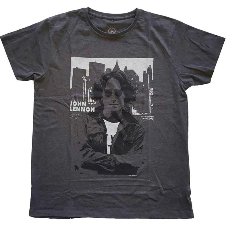 John Lennon Skyline Charcoal Grey T-Shirt