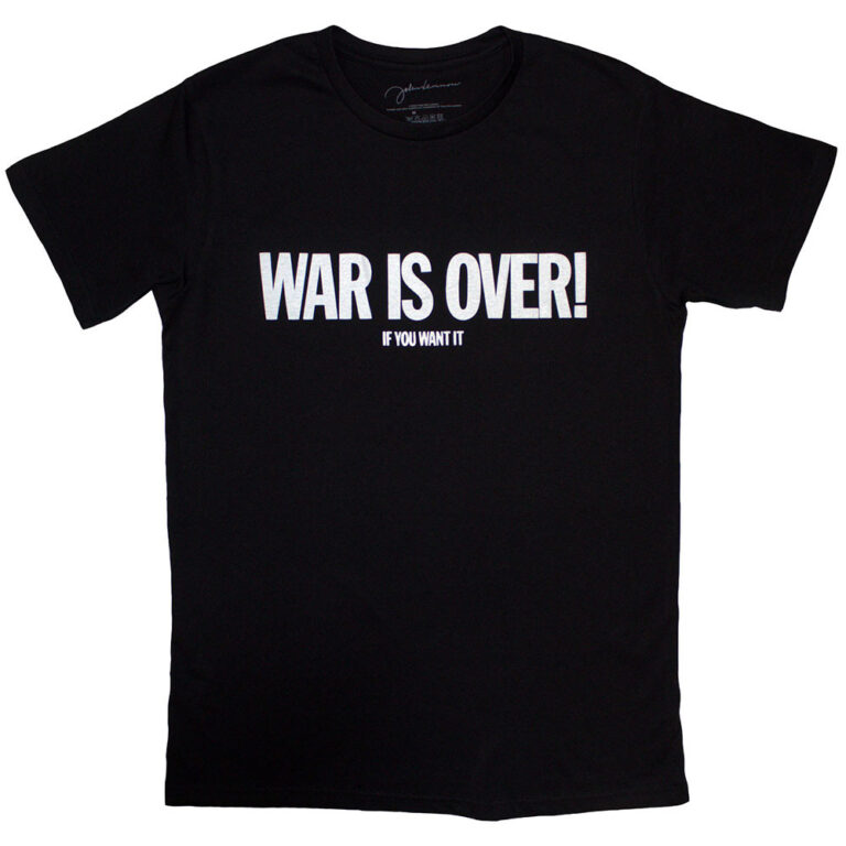 John Lennon War Is Over Black T-Shirt