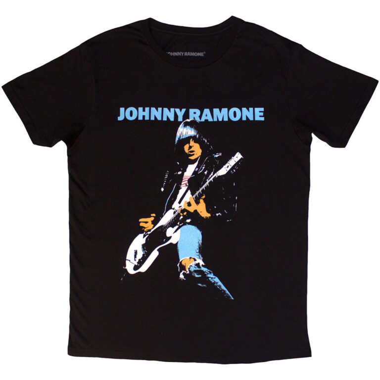 Johnny Ramone Ripped Denim Black T-Shirt