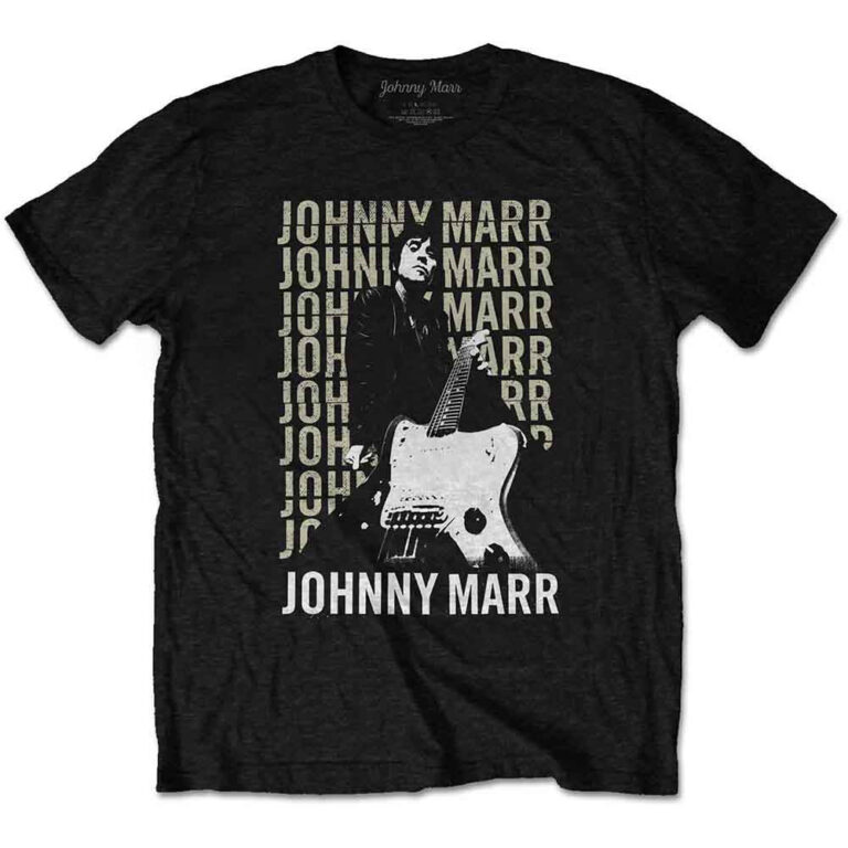 Johnny Marr Guitar Photo Black T-Shirt