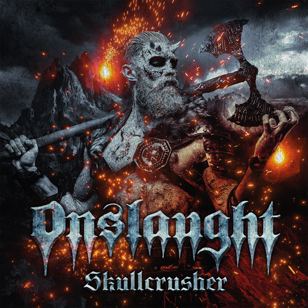 Onslaught – SKULLCRUSHER (WHITE W/ RED SPLATTER VINYL) Vinyl LP