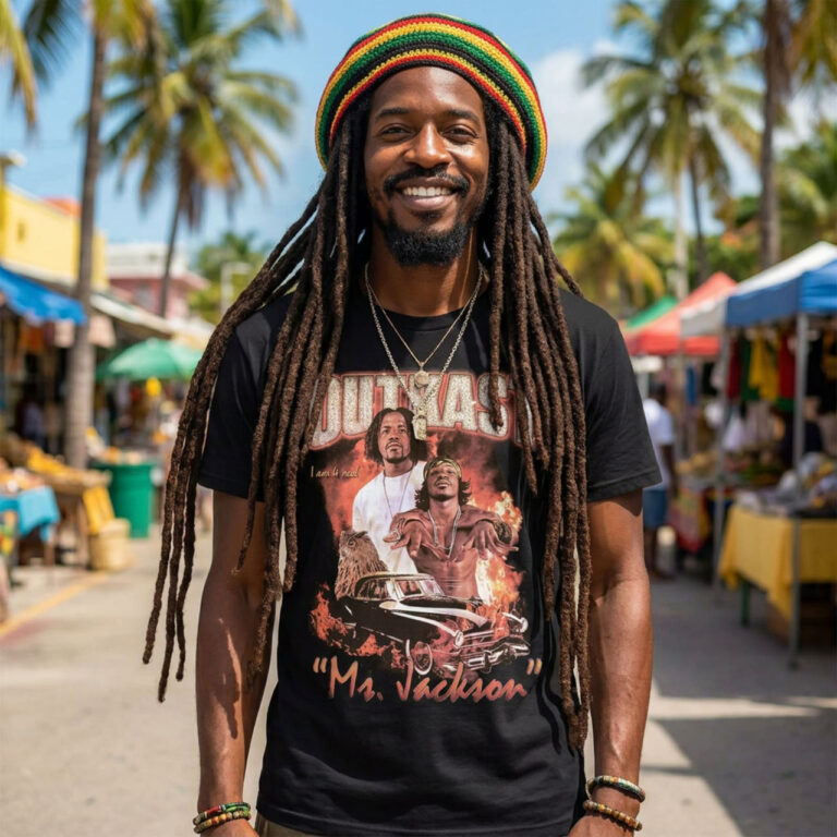 Outkast Unisex Premium Carbon T-Shirt: Ms. Jackson Black T-Shirt