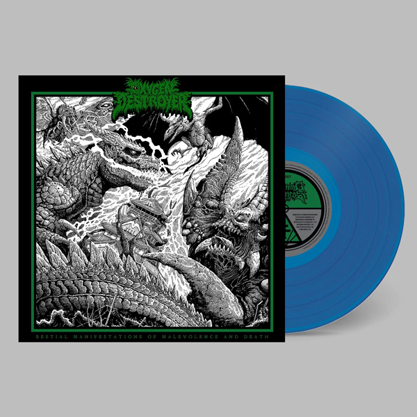 Oxygen Destroyer – BESTIAL MANIFESTATIONS OF MALEVOLENCE AND DEATH (BLUE VINYL) Vinyl LP