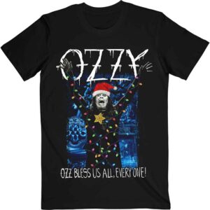 Ozzy Osbourne Arms Out Holiday Black T-Shirt