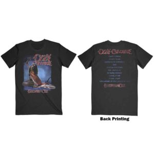 Ozzy Osbourne Blizzard of Ozz Track list Black Back Print T-Shirt