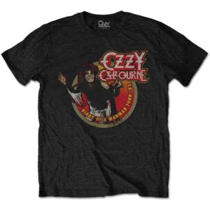 Ozzy Osbourne Diary of a Mad Man Tour 1982 Black T-Shirt