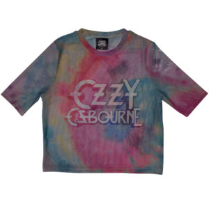 Ozzy Osbourne Logo Light Blue Mesh Ladies Crop Top