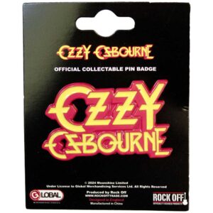 Ozzy Osbourne Stacked Logo Pin Badge