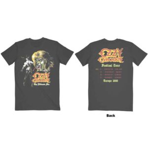 Ozzy Osbourne Ultimate Remix Charcoal Grey Back Print T-Shirt