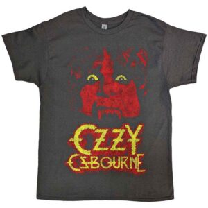 Ozzy Osbourne Yellow Eyes Jumbo Charcoal Grey T-Shirt