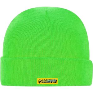 Paramore Unisex Logo Fluorescent Green Beanie Hat