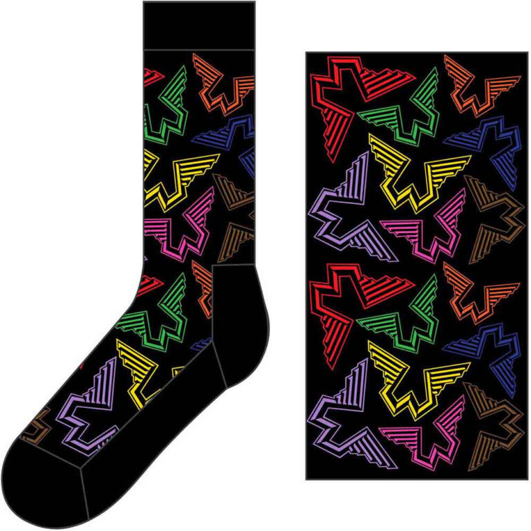 Paul McCartney Wings Logos (Black) (UK Size 7 – 11) Socks