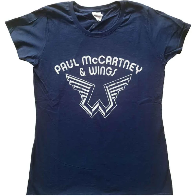 Paul McCartney Wings Logo Ladies T-Shirt