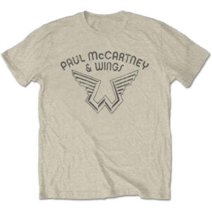 Paul McCartney Wings Logo Natural T-Shirt