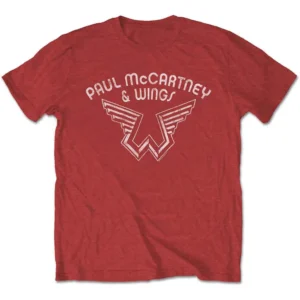 Paul McCartney Wings Logo Red T-Shirt