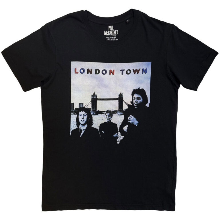 Paul McCartney Unisex T-Shirt : London Town Black Back Print T-Shirt