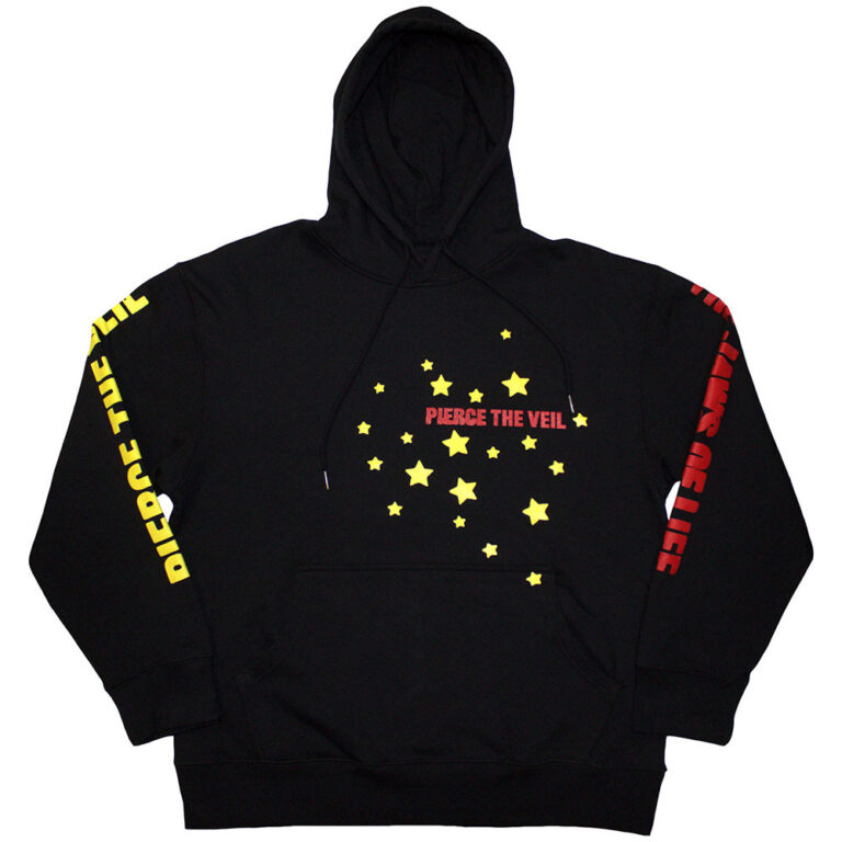 Pierce The Veil Jaws Of Life (Black) (Sleeve Print) Pullover Hoodie