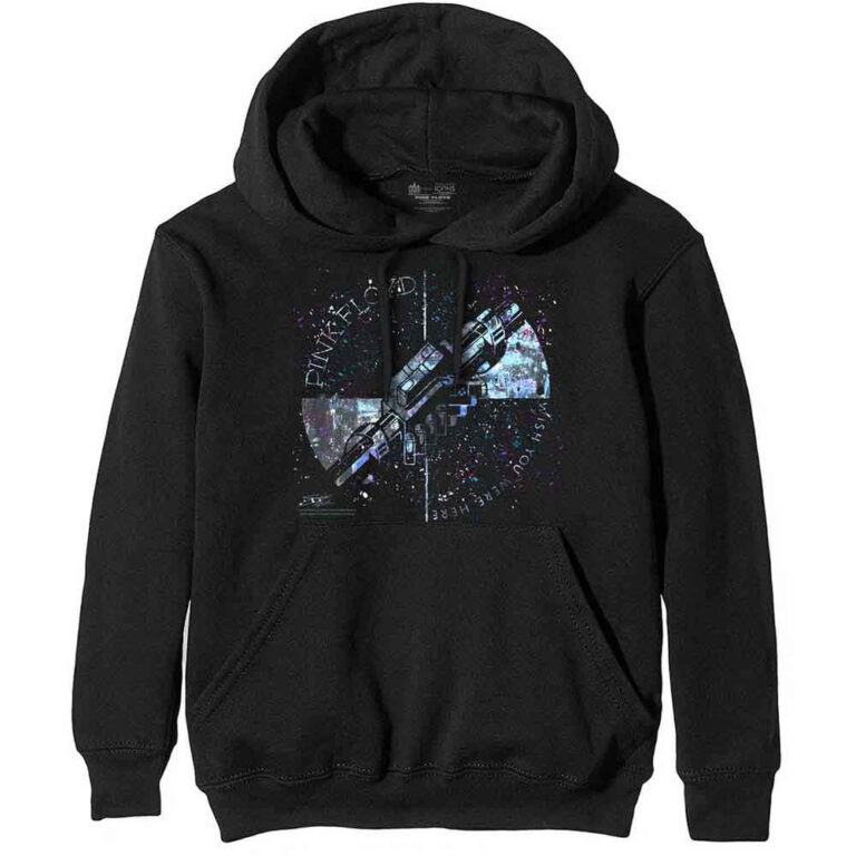 Pink Floyd Machine Greeting Blue Black Pullover Hoodie