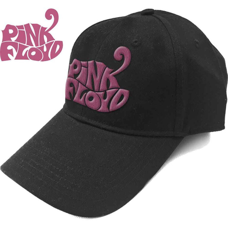 Pink Floyd Retro Swirl Logo Black Baseball Cap