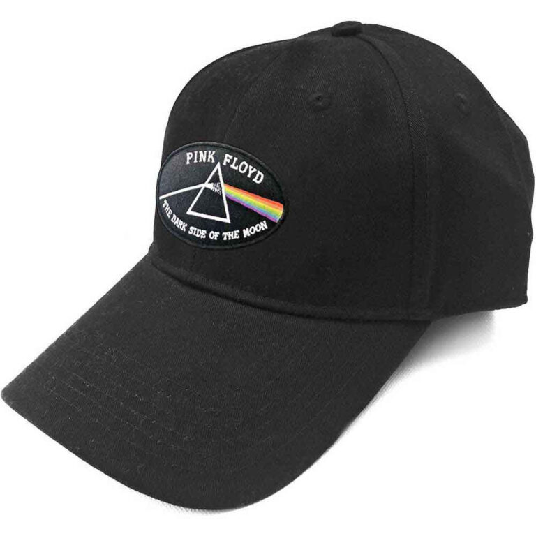 Pink Floyd The Dark Side of the Moon Black Border Black Baseball Cap