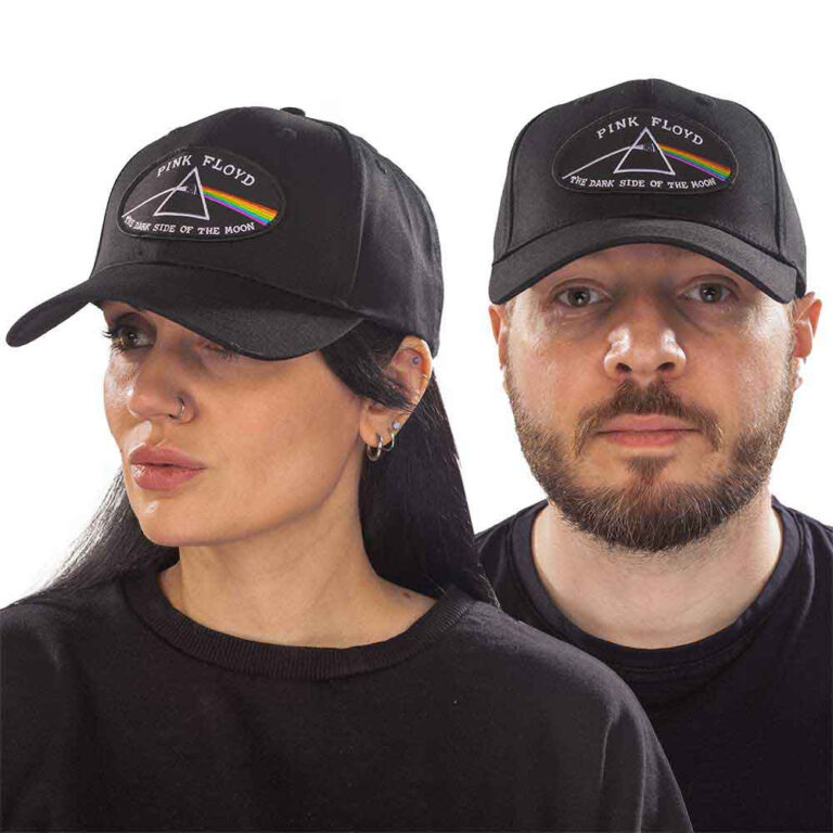 Pink Floyd The Dark Side of the Moon Black Border Black Baseball Cap