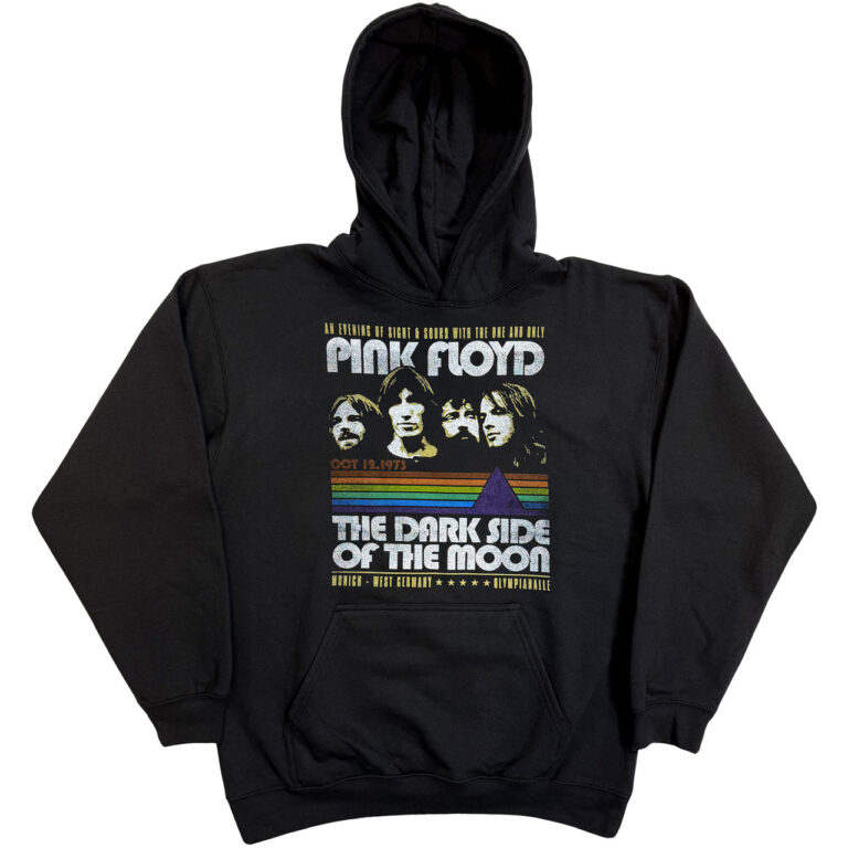 Pink Floyd Retro Stripes Black Pullover Hoodie