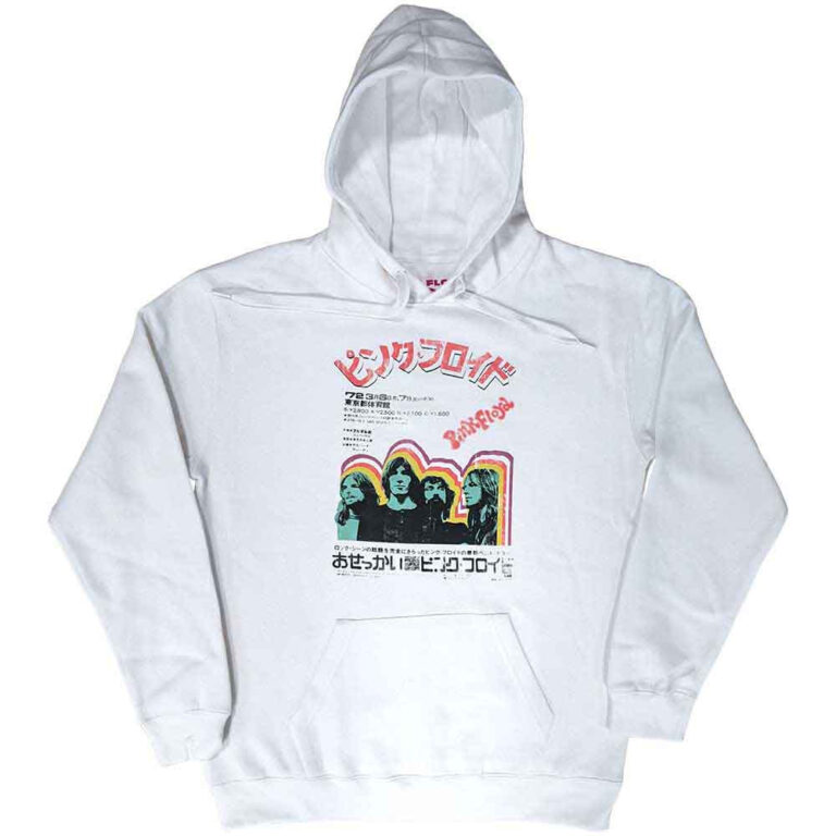 Pink Floyd Japanese Poster White Pullover Hoodie