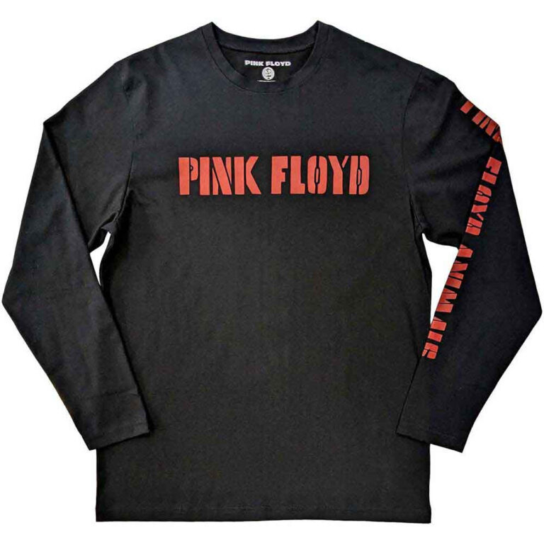 Pink Floyd Animals B&W Black Back & Sleeve Print Long Sleeve T-Shirt