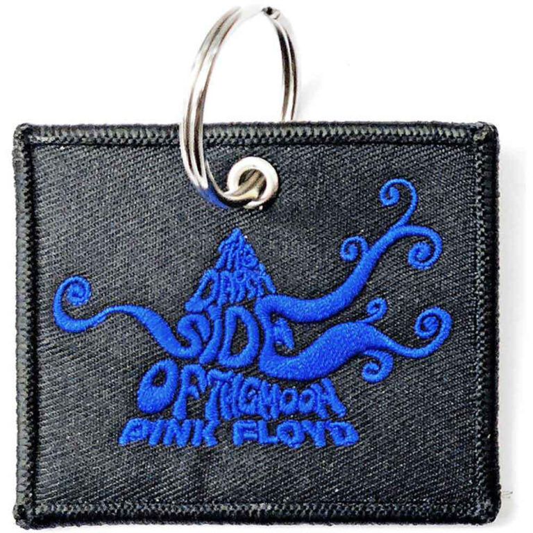 Pink Floyd Patch Dark Side of the Moon Swirl Double Sided Keychain