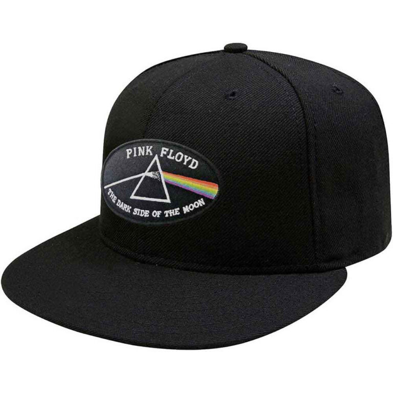 Pink Floyd The Dark Side of the Moon Black Border Black Snapback Cap