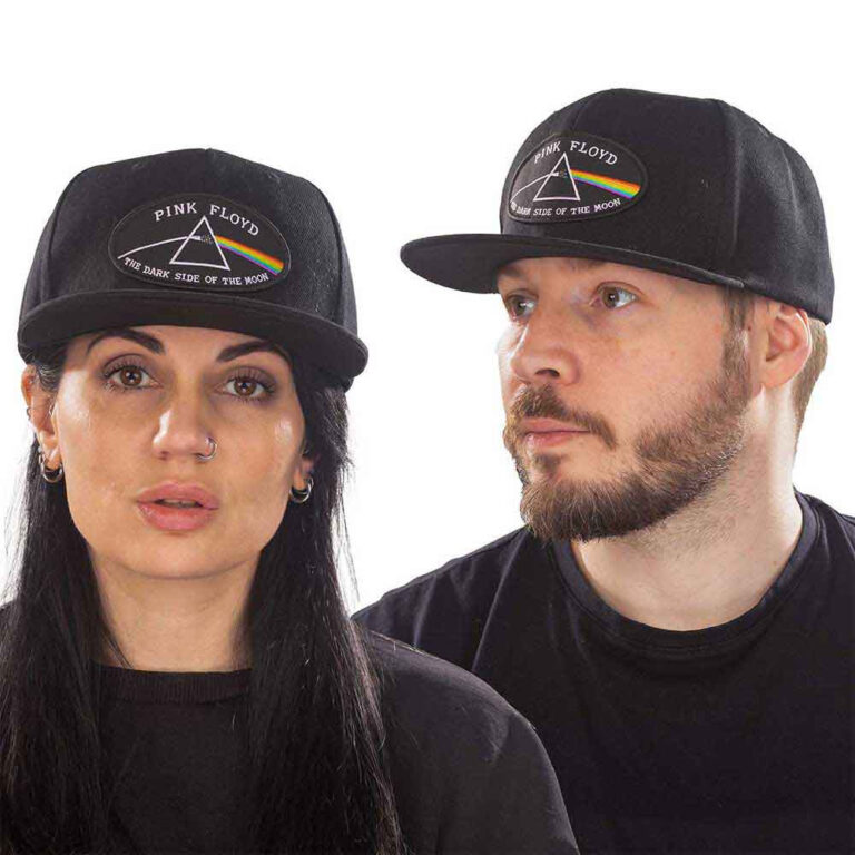 Pink Floyd The Dark Side of the Moon Black Border Black Snapback Cap