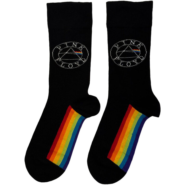 Pink Floyd Unisex Circle Logo Black UK Size 4 – 7 Socks