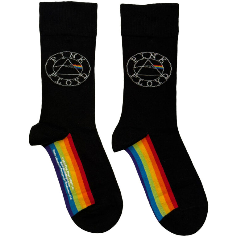 Pink Floyd Unisex Circle Logo Black UK Size 4 – 7 Socks