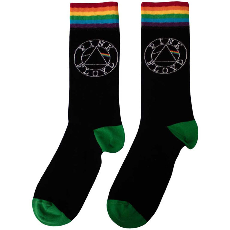 Pink Floyd Unisex Circle Logo Black UK Size 7 – 11 Socks