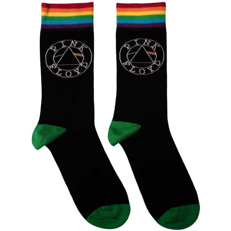 Pink Floyd Unisex Circle Logo Black UK Size 7 – 11 Socks