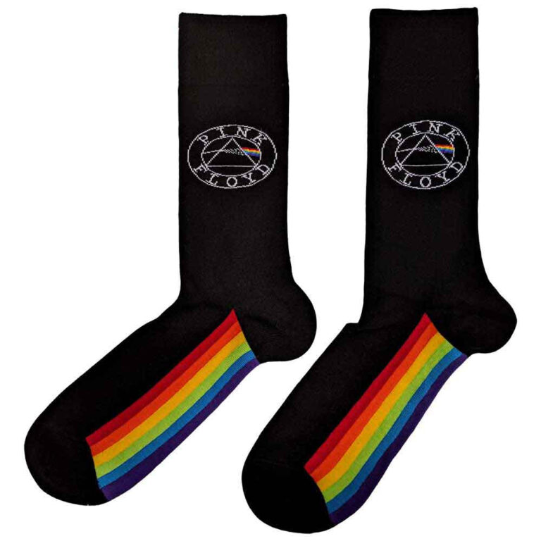 Pink Floyd Unisex Spectrum Sole Black UK Size 7 – 11 Socks