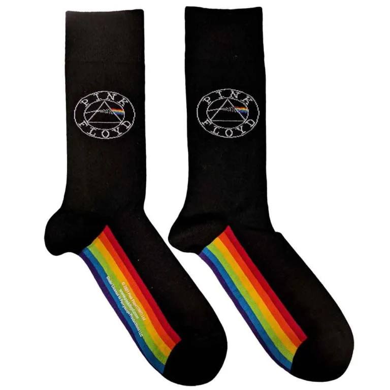 Pink Floyd Unisex Spectrum Sole Black UK Size 7 – 11 Socks