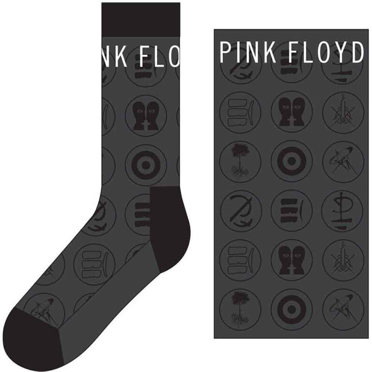 Pink Floyd Unisex Later Years Charcoal Grey UK Size 7 – 11 Socks
