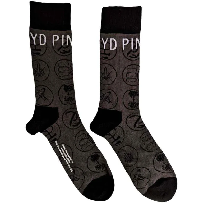 Pink Floyd Unisex Later Years Charcoal Grey UK Size 7 – 11 Socks