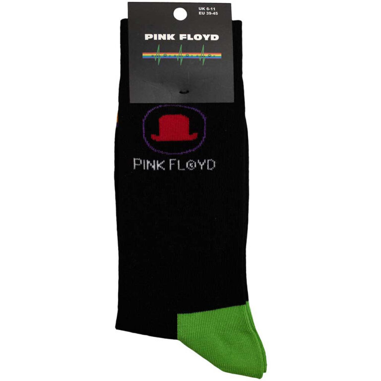 Pink Floyd Unisex Bowler Hat Black UK Size 6 – 11 Socks