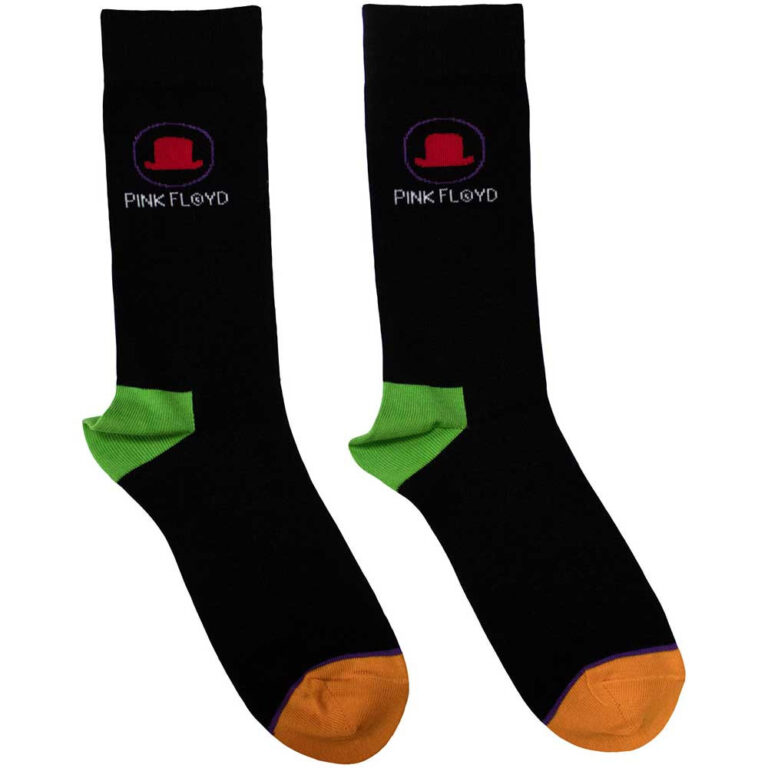 Pink Floyd Unisex Bowler Hat Black UK Size 6 – 11 Socks