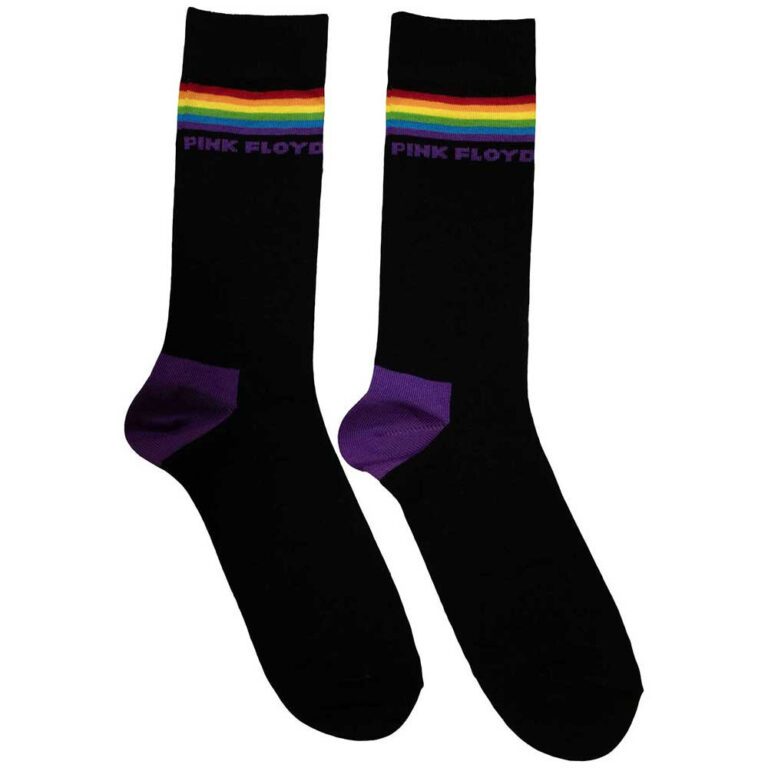 Pink Floyd Unisex Prism Stripes Black UK Size 6 – 11 Socks