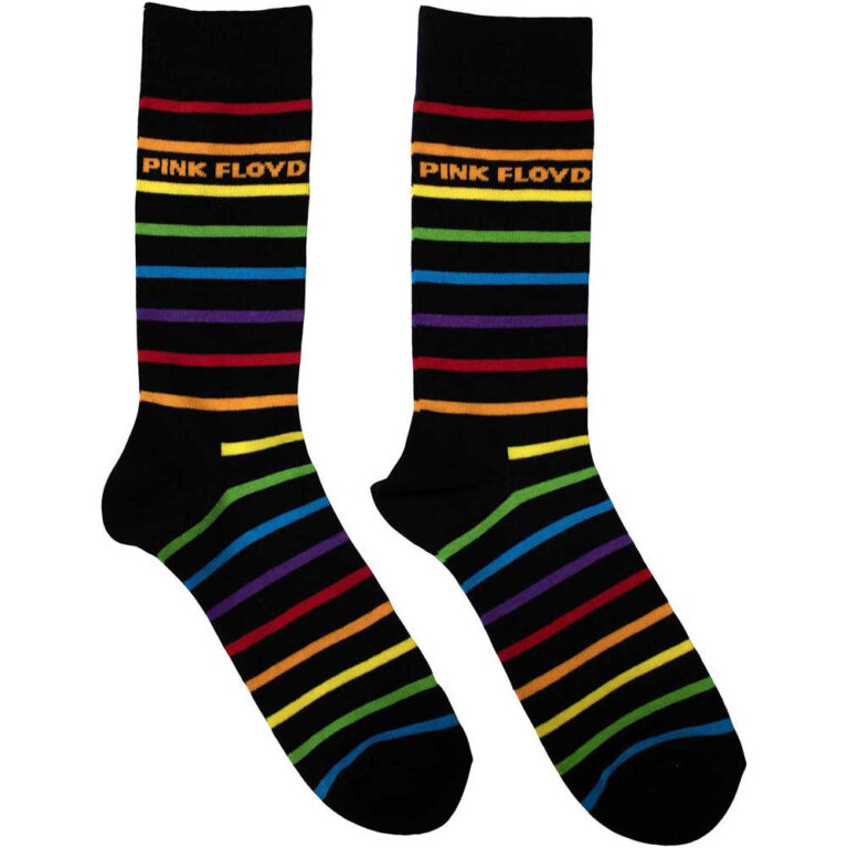 Pink Floyd Unisex Wide Stripes Black UK Size 6 – 11 Socks