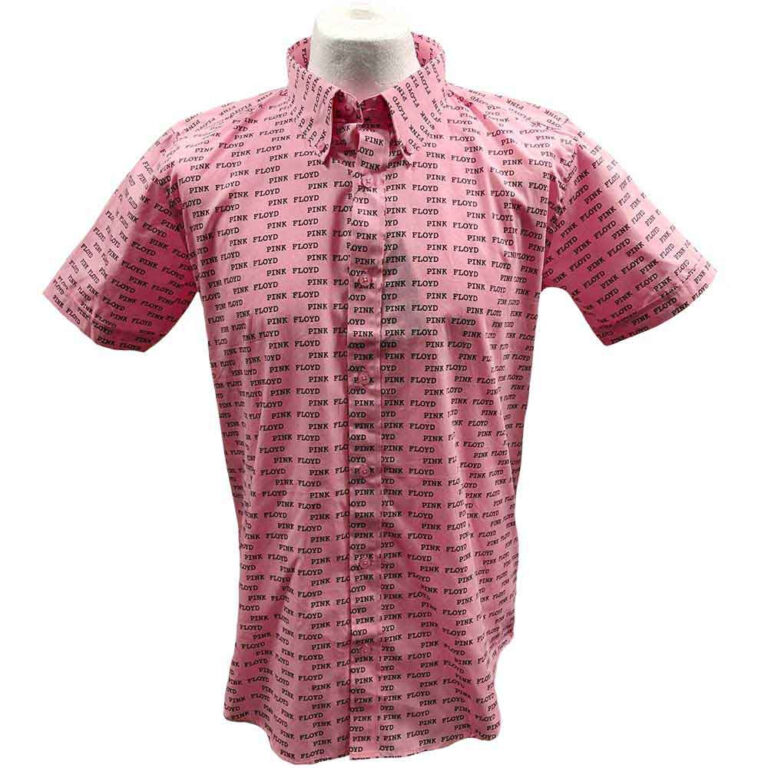 Pink Floyd Courier Pattern Pink All Over Print LOS T-Shirt