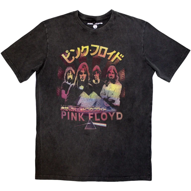 Pink Floyd Japan Poster Charcoal Grey T-Shirt