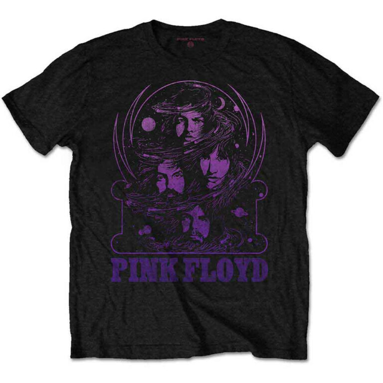 Pink Floyd Purple Swirl Black T-Shirt