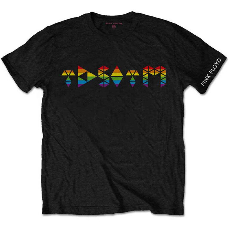 Pink Floyd Dark Side Prism Initials Black T-Shirt